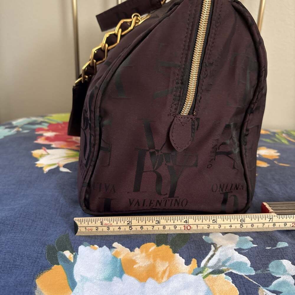 Valentino Les Sacs Burgundy Tone on Tone VERY VALENTINO Double Handle Satchel - Picture 12 of 16